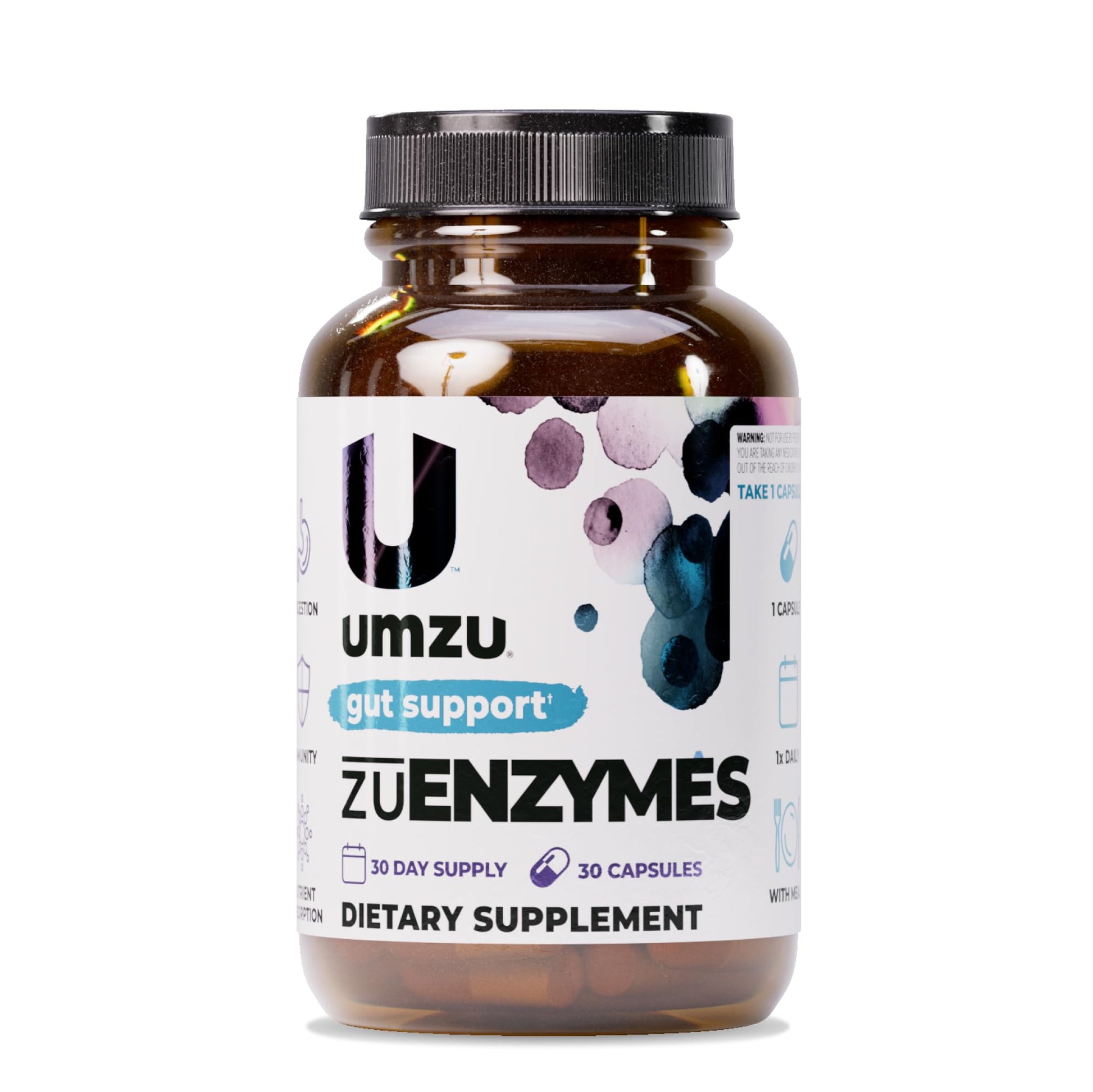 UMZU zuEnzymes Digestive Support Supplement, (30 Day Supply) – 21 Enzyme Blend with Lipase Protease & Amylase – Digestive Enzymes for Gut Health & Probiotic Daily - PrimeBioHealth - canada supplements