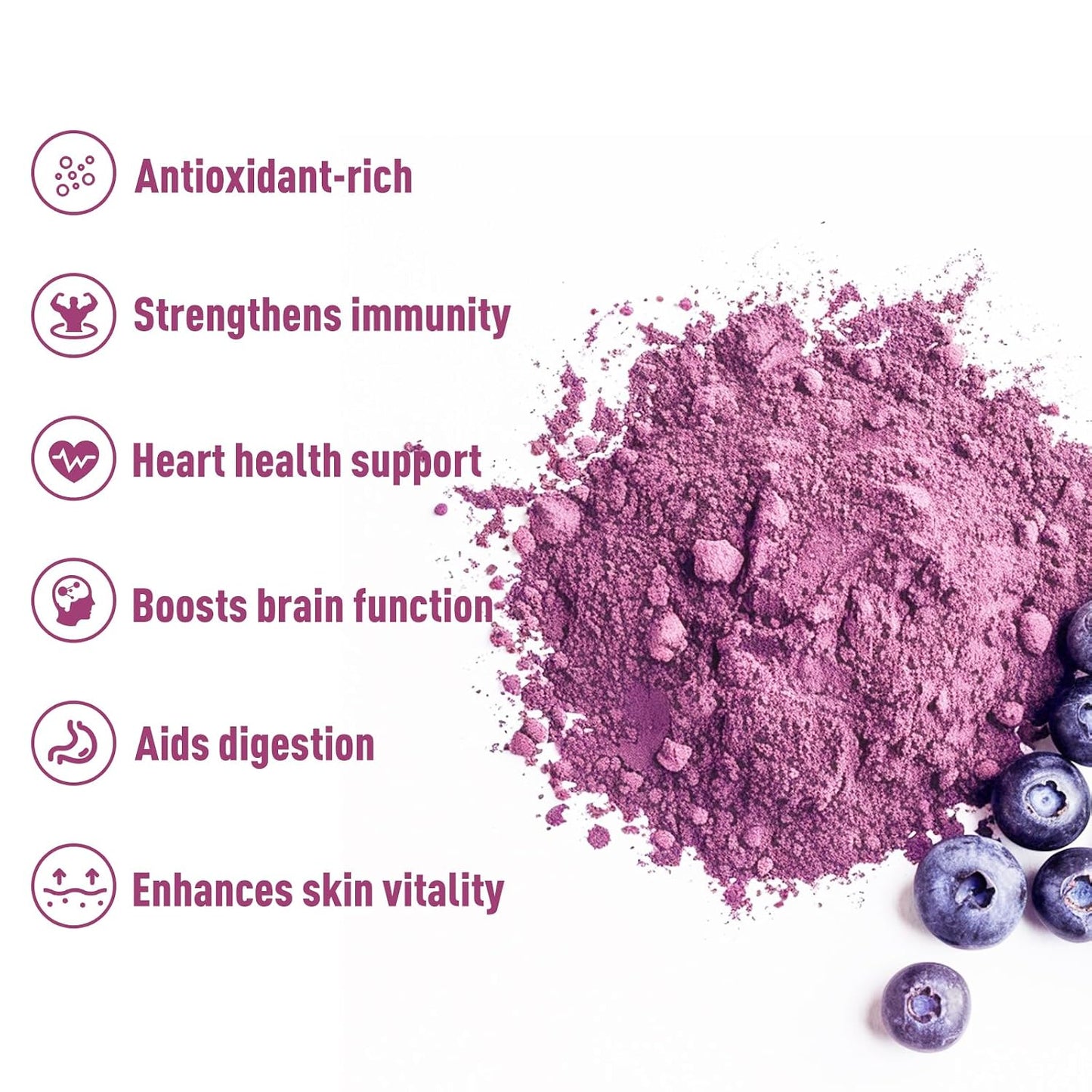 UNLEASH'D ORGANIC Organic Blueberry Juice Powder 16 oz – 100% Pure Natural Superfood, Rich in Antioxidants & Vitamins - PrimeBioHealth - canada supplements