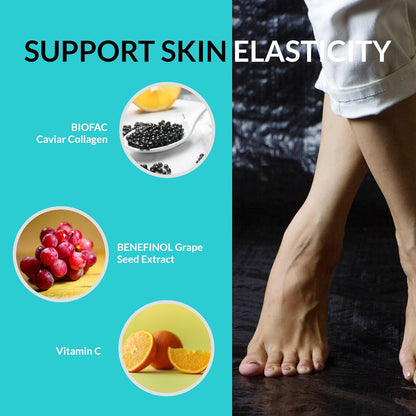 UpNourish Cellulite Vein Health Supplement with Caviar Collagen, SOD DIMPLESS, MOROSIL, Butchers Broom, Horse Chestnut, Leg Wellness and Circulation Support 90ct - PrimeBioHealth - canada supplements