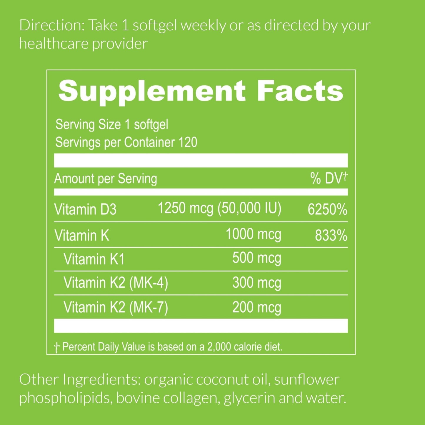 UpNourish Liposomal D3 K2 MK-7 – 365 Mini softgels with Organic Coconut Oil - 5000 IU 125 mcg Vitamin D3 and 100 mcg Vitamin k2 for Optimal Bone and Immune Health - PrimeBioHealth - canada supplements