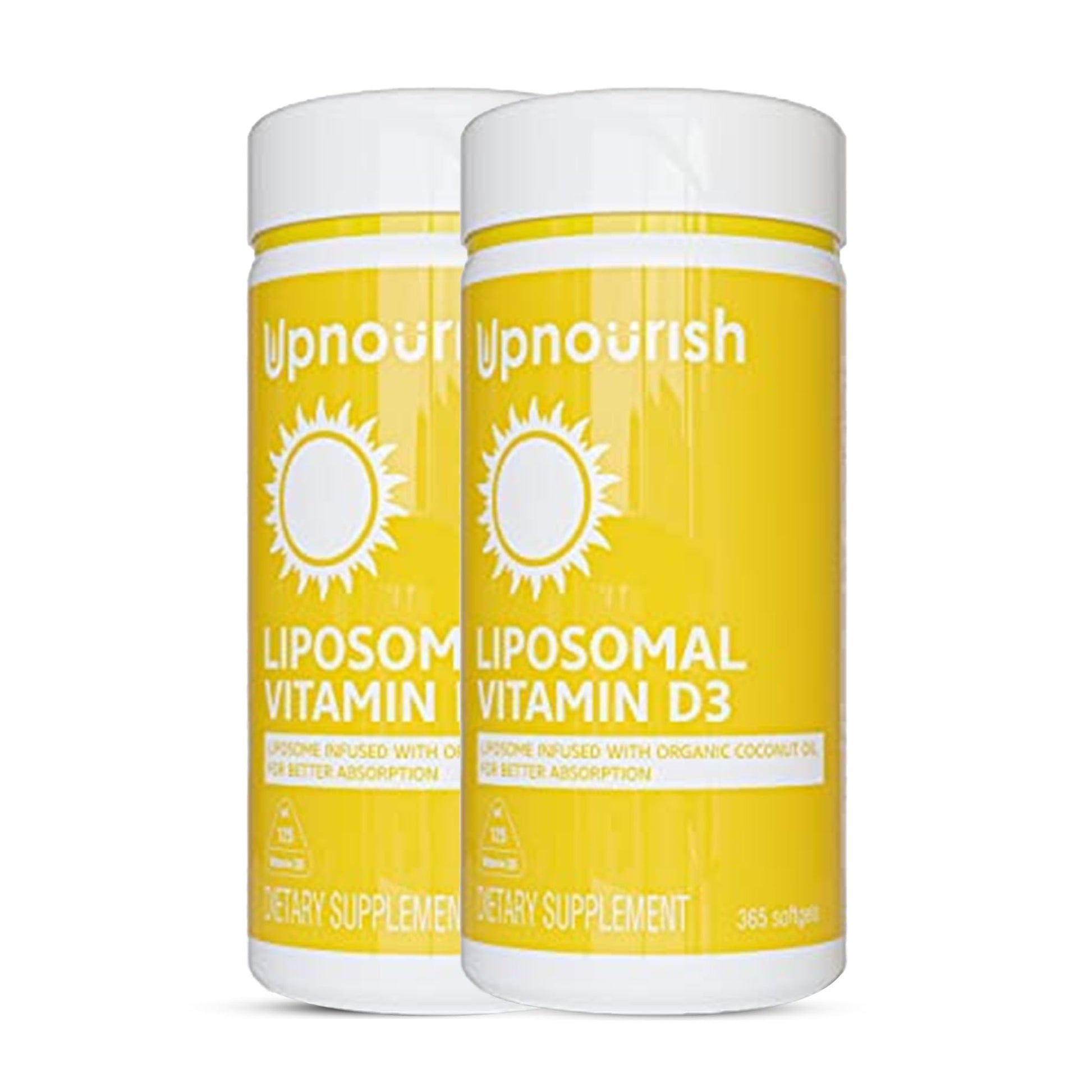 UpNourish Liposomal D3 K2 MK-7 – 365 Mini softgels with Organic Coconut Oil - 5000 IU 125 mcg Vitamin D3 and 100 mcg Vitamin k2 for Optimal Bone and Immune Health - PrimeBioHealth - canada supplements