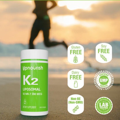 UpNourish Liposomal D3 K2 MK-7 – 365 Mini softgels with Organic Coconut Oil - 5000 IU 125 mcg Vitamin D3 and 100 mcg Vitamin k2 for Optimal Bone and Immune Health - PrimeBioHealth - canada supplements