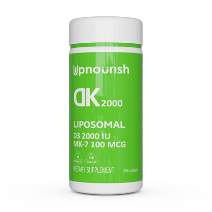 UpNourish Liposomal D3 K2 MK-7 – 365 Mini softgels with Organic Coconut Oil - 5000 IU 125 mcg Vitamin D3 and 100 mcg Vitamin k2 for Optimal Bone and Immune Health - PrimeBioHealth - canada supplements