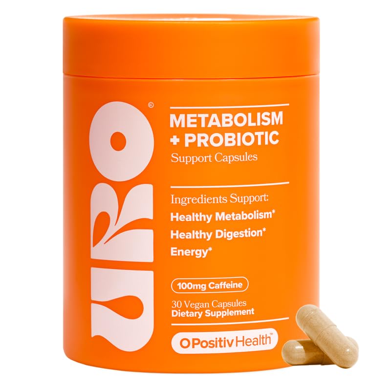 URO Metabolism + Probiotic Support Capsules – Metabolism, Gut Health & Sustained Energy – with Chromium Picolinate, Green Coffee Bean Extract - PrimeBioHealth - canada supplements