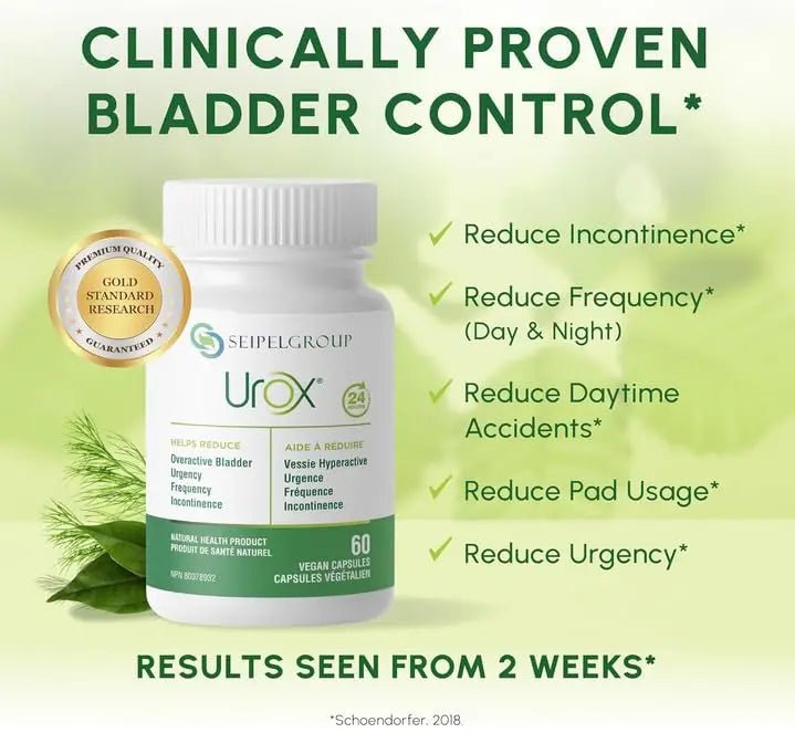 UROX Bladder Control, Safe and Effective Bladder Support Supplement for Men & Women, Helps Reduce Urinary Leakage, Frequency, Urgency, 180 Vegetarian Capsules - PrimeBioHealth - canada supplements