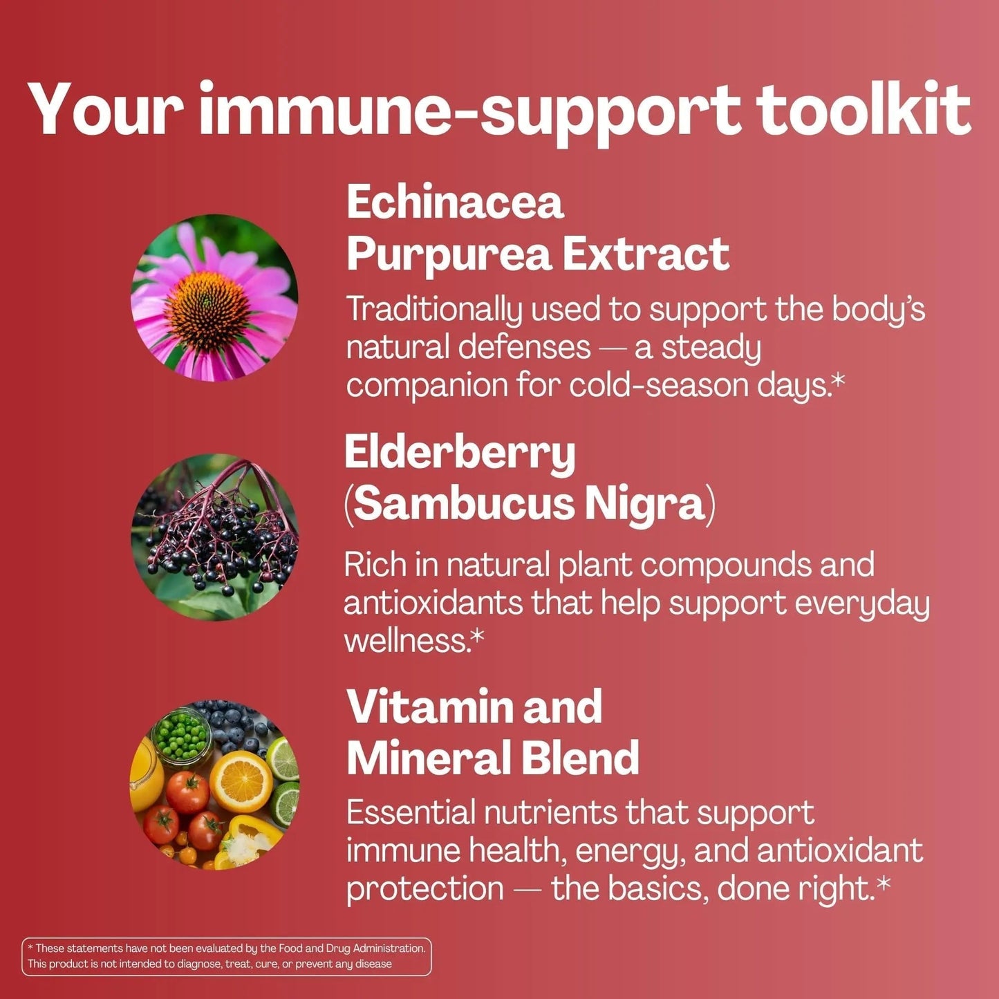 URVI® Immune Support Gummies - Vitamin C, D3 K2, E, Niacin, Zinc & Selenium with Elderberry & Echinacea - PrimeBioHealth - canada supplements