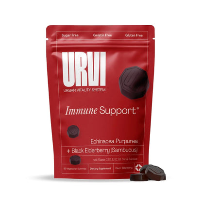 URVI® Immune Support Gummies - Vitamin C, D3 K2, E, Niacin, Zinc & Selenium with Elderberry & Echinacea - PrimeBioHealth - canada supplements