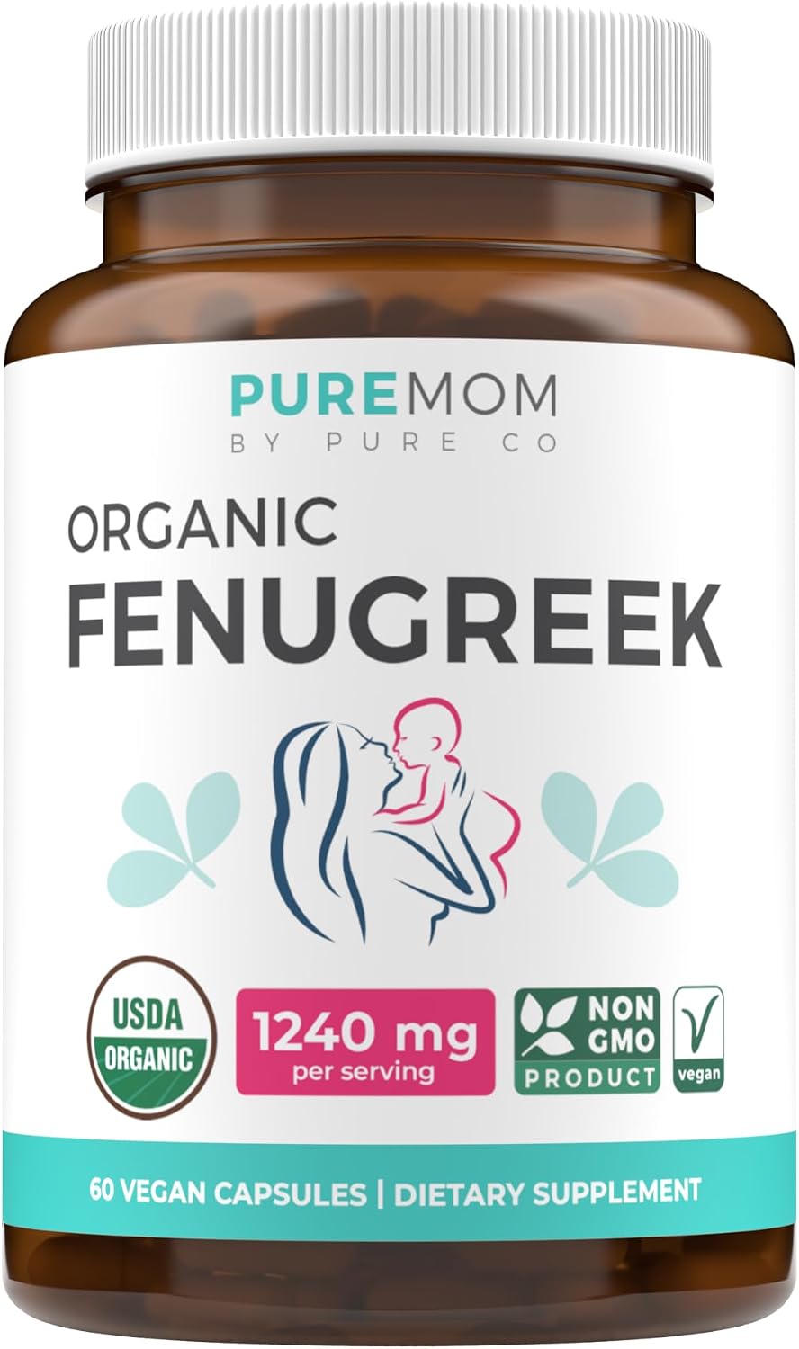 USDA Organic Fenugreek Capsules for Women - Effective Lactation Supplement for Increased Breast Milk Supply - Herbal Breastfeeding Support for Mothers - Gluten Free - 60 Vegan Capsules (No Pills) - PrimeBioHealth - canada supplements