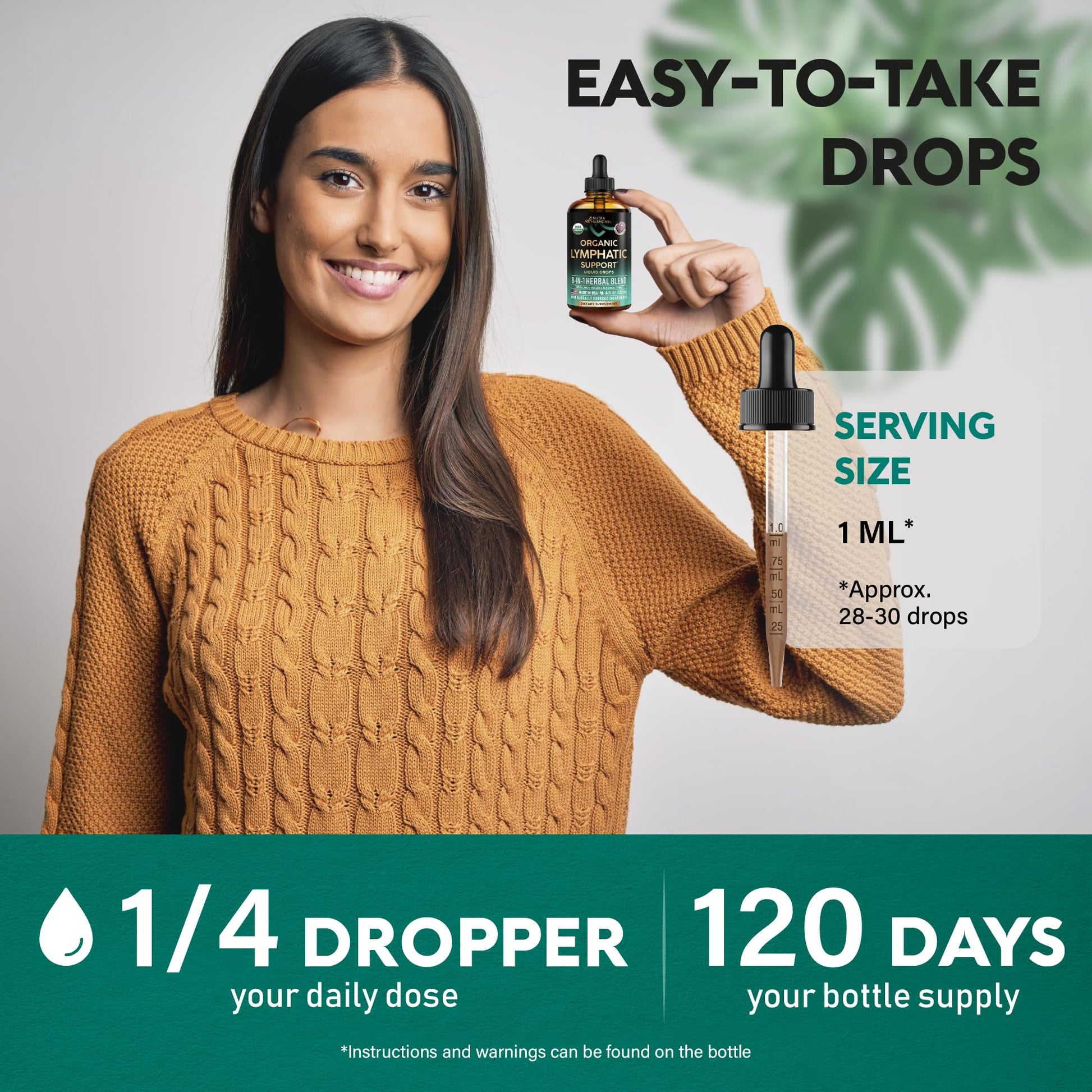 USDA Organic Lymphatic Drainage Supplement - Echinacea | Elderberry | Dandelion | Rosehip | Cleavers | Calendula | Burdock - Made in USA - Lymph System Drops - PrimeBioHealth - canada supplements