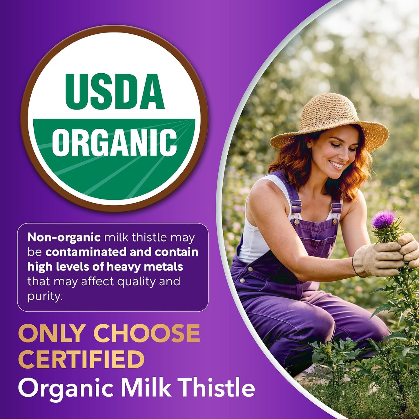 USDA Organic Milk Thistle | 80% Silymarin Flavonoids | 35:1 Extract | 120ct - PrimeBioHealth - canada supplements