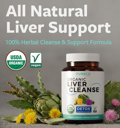 USDA Organic Milk Thistle and Dandelion Root - Silymarin Milk Thistle Liver Detox Cleanse Formula with Artichoke Extract for Comprehensive Liver Support - Vegan Non-GMO & Lab Verified (1 Month Supply) - PrimeBioHealth - canada supplements