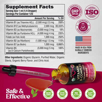 USDA Organic Vitamin B-Complex B5 Pantothenic Acid | B12 Methylcobalamin | B1 Thiamine | B6 Pyridoxine | B7 Biotin | B9 Folic | B3 Niacinamide - PrimeBioHealth - canada supplements