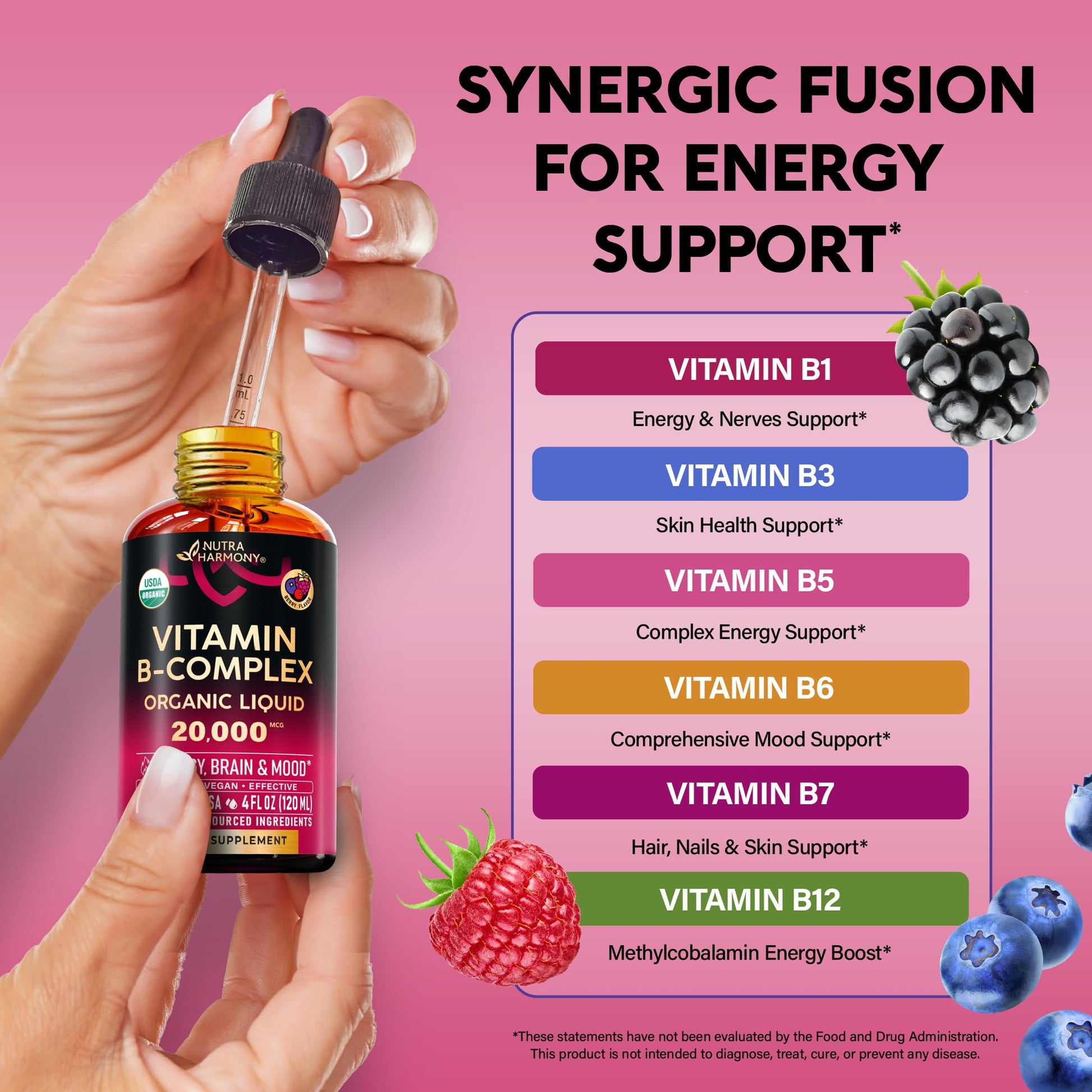 USDA Organic Vitamin B-Complex B5 Pantothenic Acid | B12 Methylcobalamin | B1 Thiamine | B6 Pyridoxine | B7 Biotin | B9 Folic | B3 Niacinamide - PrimeBioHealth - canada supplements