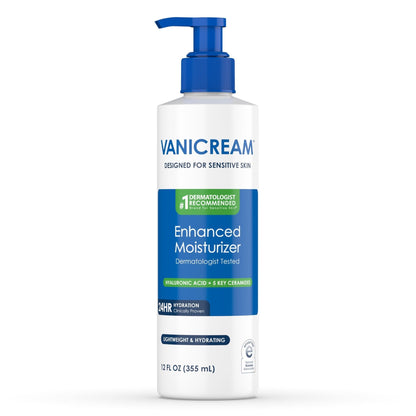 Vanicream Enhanced Moisturizer, 12 fl oz, Formulated without Common Irritants, Body Moisturizer, All-Day Hydration with Hyaluronic Acid - PrimeBioHealth - canada supplements