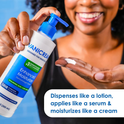 Vanicream Enhanced Moisturizer, 12 fl oz, Formulated without Common Irritants, Body Moisturizer, All-Day Hydration with Hyaluronic Acid - PrimeBioHealth - canada supplements