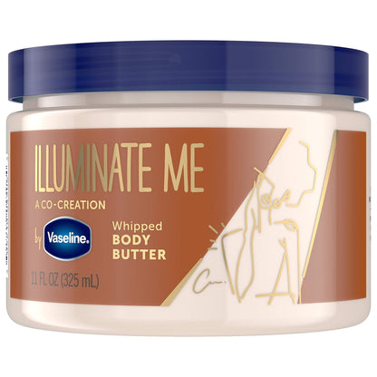 Vaseline Illuminate Me Shea Butter Whipped Body Butter for Melanin Rich Skin Provides 24 Hour Moisturization for Dry Skin 11 oz - PrimeBioHealth - canada supplements