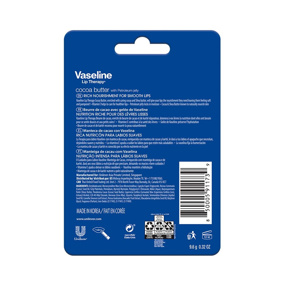Vaseline Lip Therapy Cocoa Butter Twin Pack - PrimeBioHealth - canada supplements