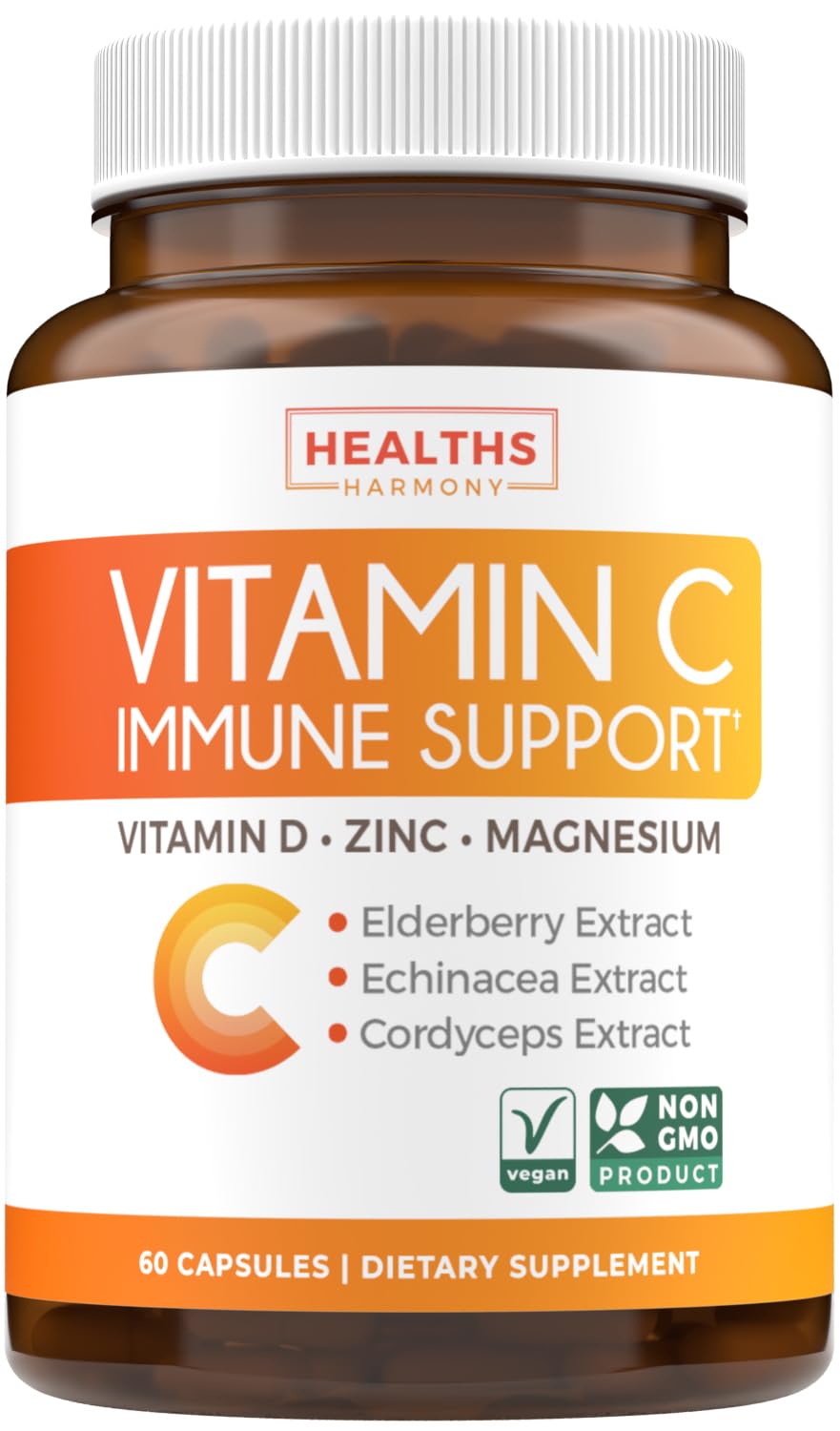 Vegan Vitamin C Gummies for Adults - Immune Support Gummies with Chewable Vitamin C 500mg per Serving for Daily and Seasonal Wellness - High Potency Non-GMO Formula - Orange Flavor (1 Month Supply) - PrimeBioHealth - canada supplements