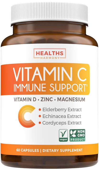 Vegan Vitamin C Gummies for Adults - Immune Support Gummies with Chewable Vitamin C 500mg per Serving for Daily and Seasonal Wellness - High Potency Non-GMO Formula - Orange Flavor (1 Month Supply) - PrimeBioHealth - canada supplements