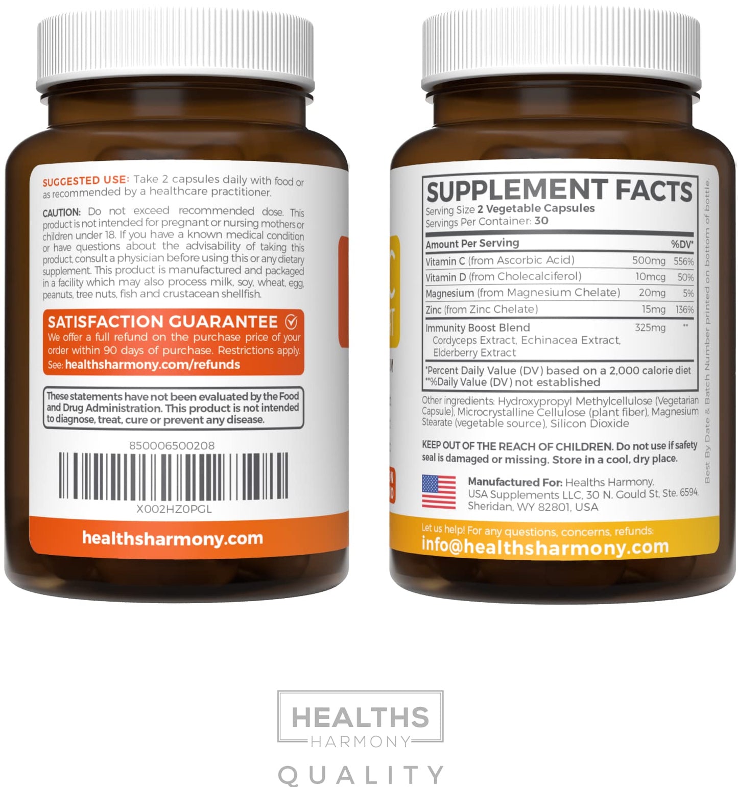 Vegan Vitamin C Gummies for Adults - Immune Support Gummies with Chewable Vitamin C 500mg per Serving for Daily and Seasonal Wellness - High Potency Non-GMO Formula - Orange Flavor (1 Month Supply) - PrimeBioHealth - canada supplements