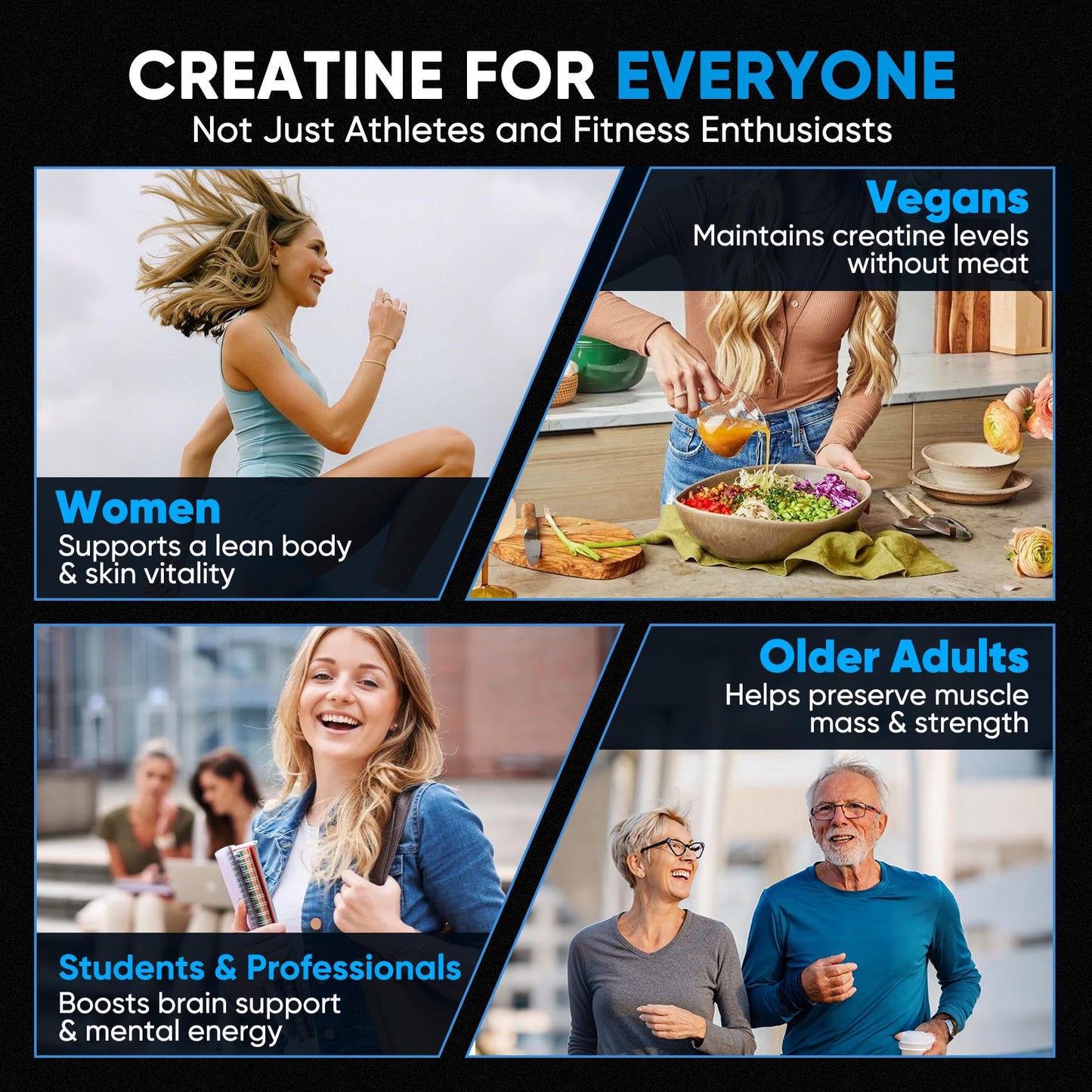 Venture Pal 100% Pure Micronized Creatine Monohydrate Powder, Unflavored Creatine for Women & Men, Vegan, Keto, Gluten Free, 5 g (5000mg) per Serving - PrimeBioHealth - canada supplements