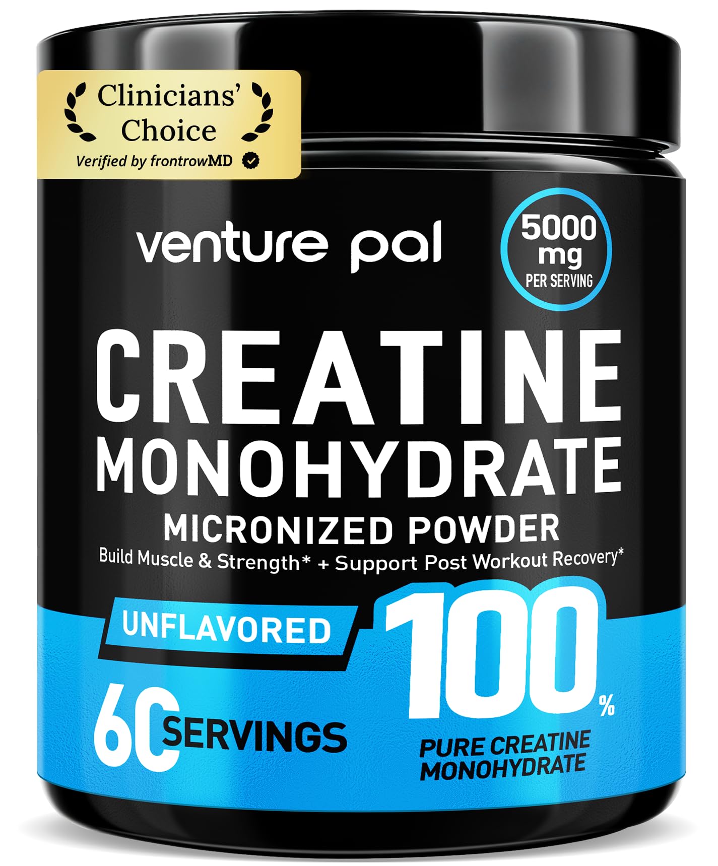 Venture Pal 100% Pure Micronized Creatine Monohydrate Powder, Unflavored Creatine for Women & Men, Vegan, Keto, Gluten Free, 5 g (5000mg) per Serving - PrimeBioHealth - canada supplements