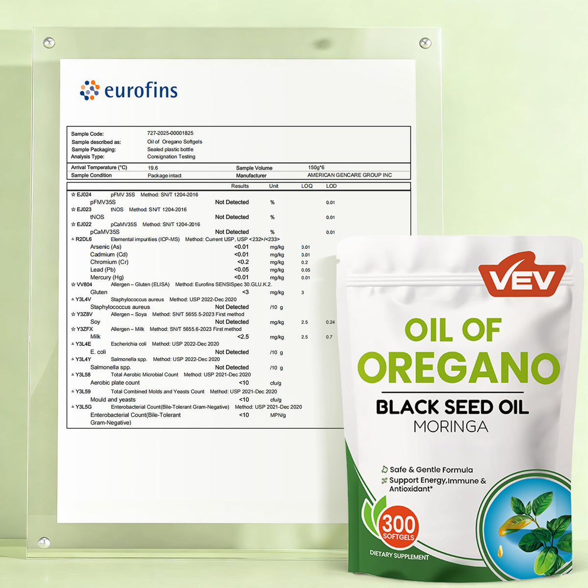 VEV Oil of Oregano with Black Seed Oil & Moringa, Organic, 300 Softgels, Aceite de Orégano, Carvacrol-Rich, Opaque Airtight Packaging - PrimeBioHealth - canada supplements