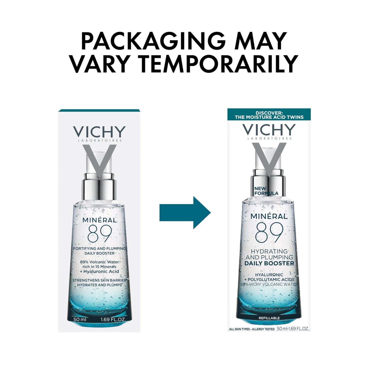 VICHY Mineral 89 Booster, Pure Hyaluronic Acid Serum for Face with Polyglutamic Acid for Skin Barrier Repair, Plumps & Hydrates - PrimeBioHealth - canada supplements