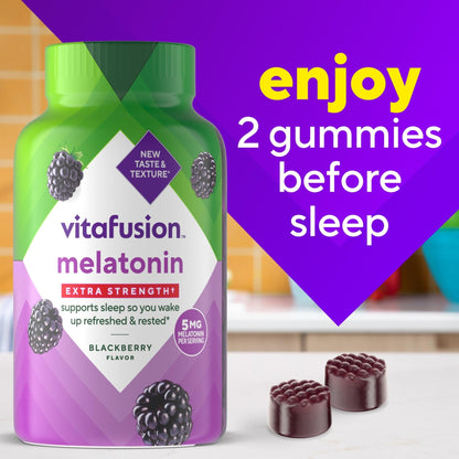 Vitafusion Extra Strength Melatonin Gummy Vitamins, 5mg, 120 ct Gummies - PrimeBioHealth - canada supplements