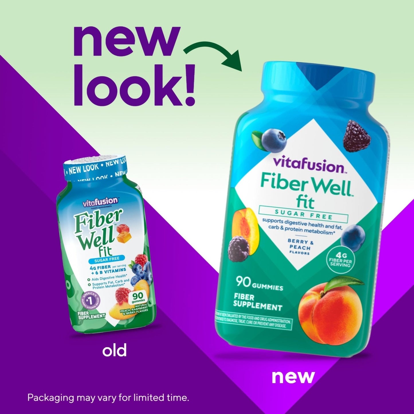 Vitafusion Fiber Well Fit Gummies Supplement, 90 Count (Packaging May Vary) - PrimeBioHealth - canada supplements