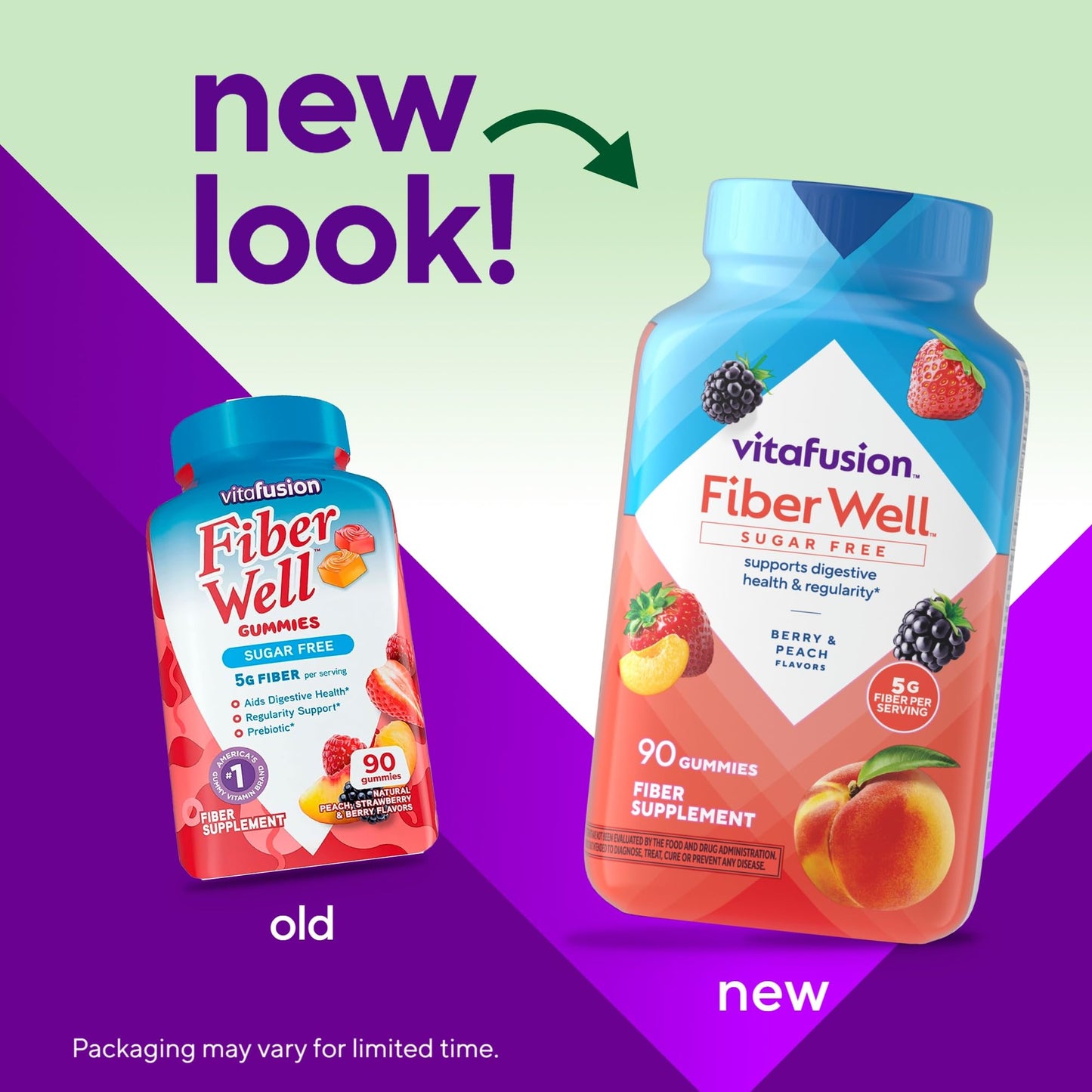 Vitafusion Fiber Well Gummy Vitamins, 90 Count (Packaging May Vary) - PrimeBioHealth - canada supplements