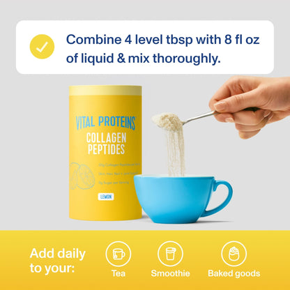 Vital Proteins Collagen Peptides Powder, Collagen Supplements, Hair & Skin Health, 14 Servings, Lemon - PrimeBioHealth - canada supplements