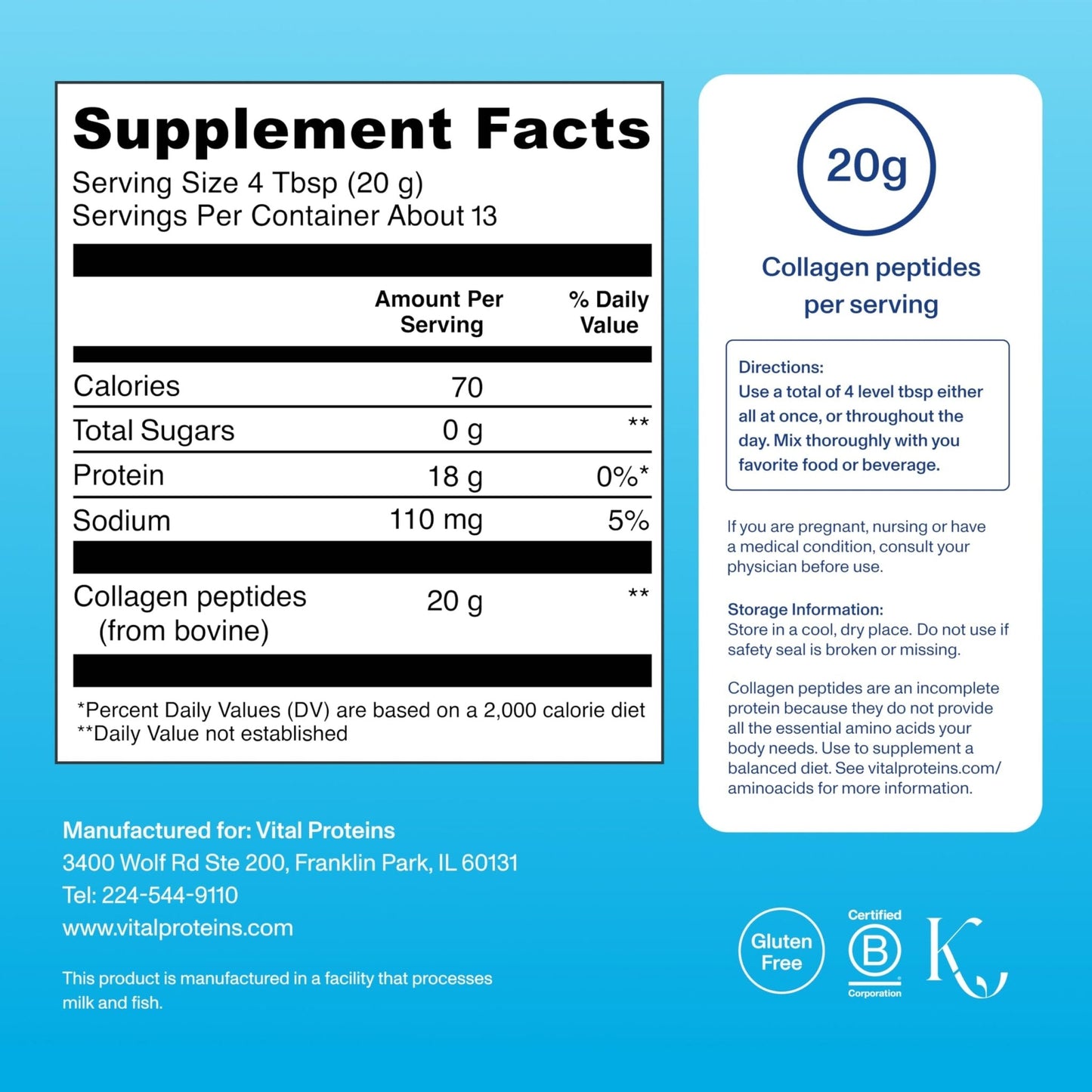 Vital Proteins Collagen Peptides Powder - Supports Hair, Nail, Skin, Bone & Joint Health, Unflavored, Collagen Protein 9.33 OZ - PrimeBioHealth - canada supplements