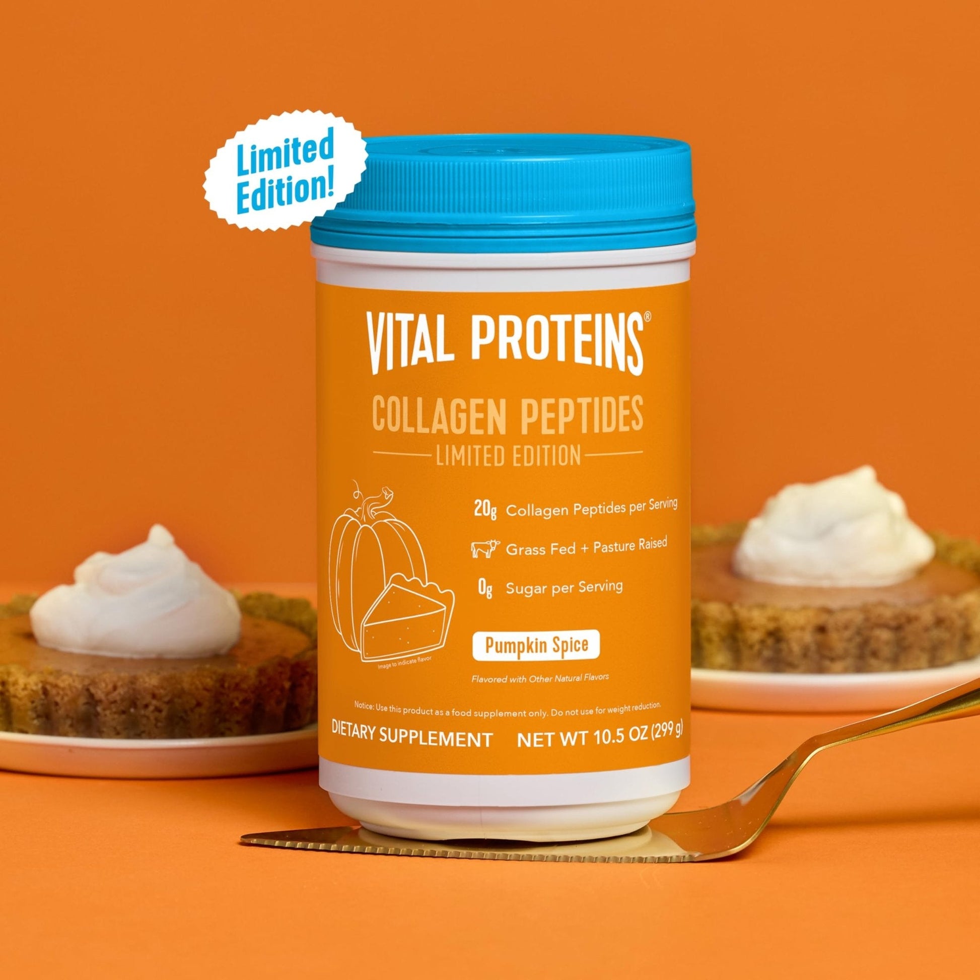 Vital Proteins® Pumpkin Spice Collagen Peptides, 20g Collagen Peptides, Healthy Hair, Skin, Nails & Joints - PrimeBioHealth - canada supplements