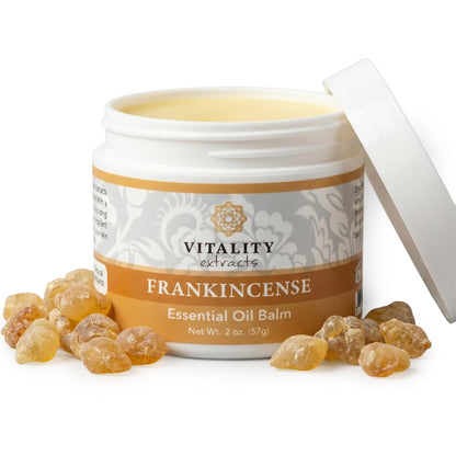 Vitality Extracts Frankincense Balm - 2oz, Boswellia Serrata, Beeswax, Olive Oil, Moisturizer for Dry, Cracked Skin, All Skin Types - PrimeBioHealth - canada supplements