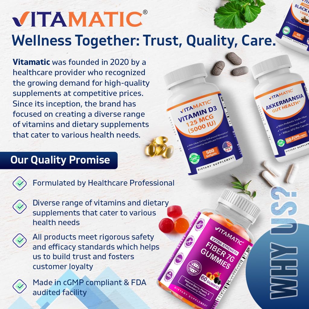 Vitamatic Alpha Lipoic Acid (ALA) 600mg Per Serving - 240 Vegetable Capsules - 120 Servings - Non-GMO & Gluten Free - PrimeBioHealth - canada supplements