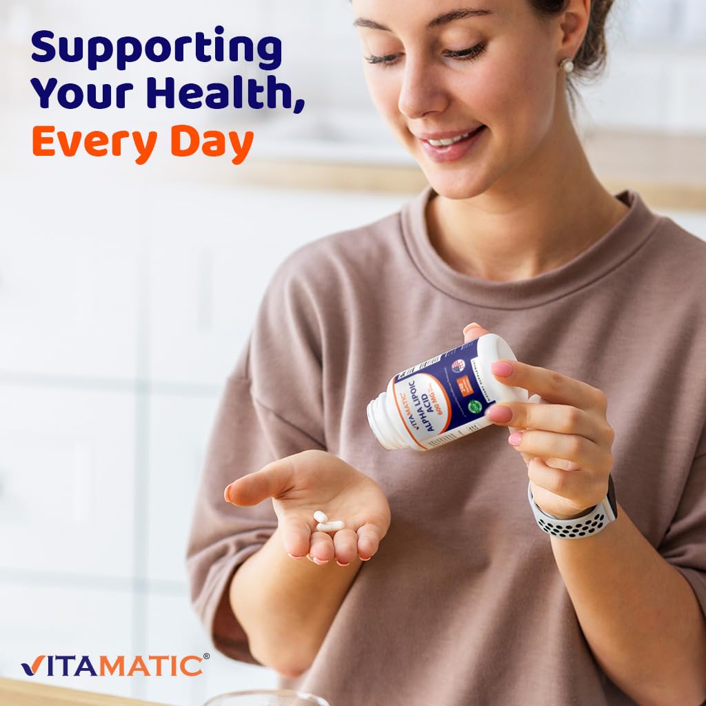 Vitamatic Alpha Lipoic Acid (ALA) 600mg Per Serving - 240 Vegetable Capsules - 120 Servings - Non-GMO & Gluten Free - PrimeBioHealth - canada supplements