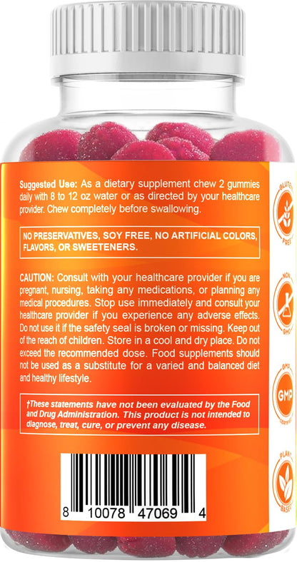 Vitamatic Magnesium Gummies 600mg per Serving – 60 Vegan Count for Relaxation, Muscle, Bone, and Energy Support - PrimeBioHealth - canada supplements
