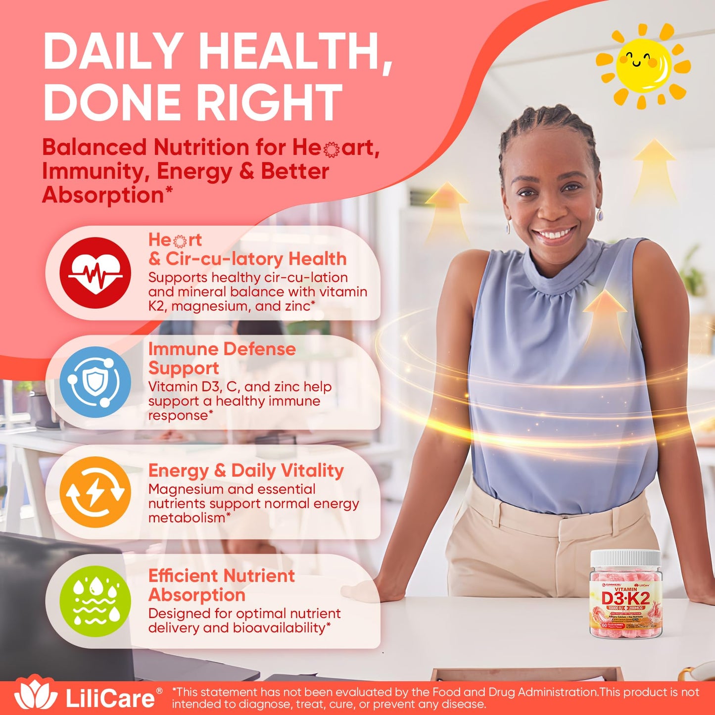 Vitamin D3 K2 Gummies 5000IU / 10,000 IU with 500mg Calcium + K2(MK-7) 200mcg, Magnesium, Vitamin C & Zinc, Extra Strength - Ultimate Absorbency for Bones - PrimeBioHealth - canada supplements
