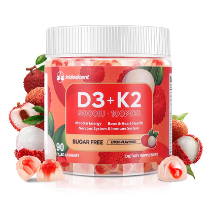 Vitamin D3 K2 Gummies w/Magnesium Sugar Free - 90 Count | D3 Vitamin 5,000 IU + K2(MK-7) 100 mcg - Vegan K2 D3 Vitamin Supplement, Highly Absorbent Supports Bone - PrimeBioHealth - canada supplements
