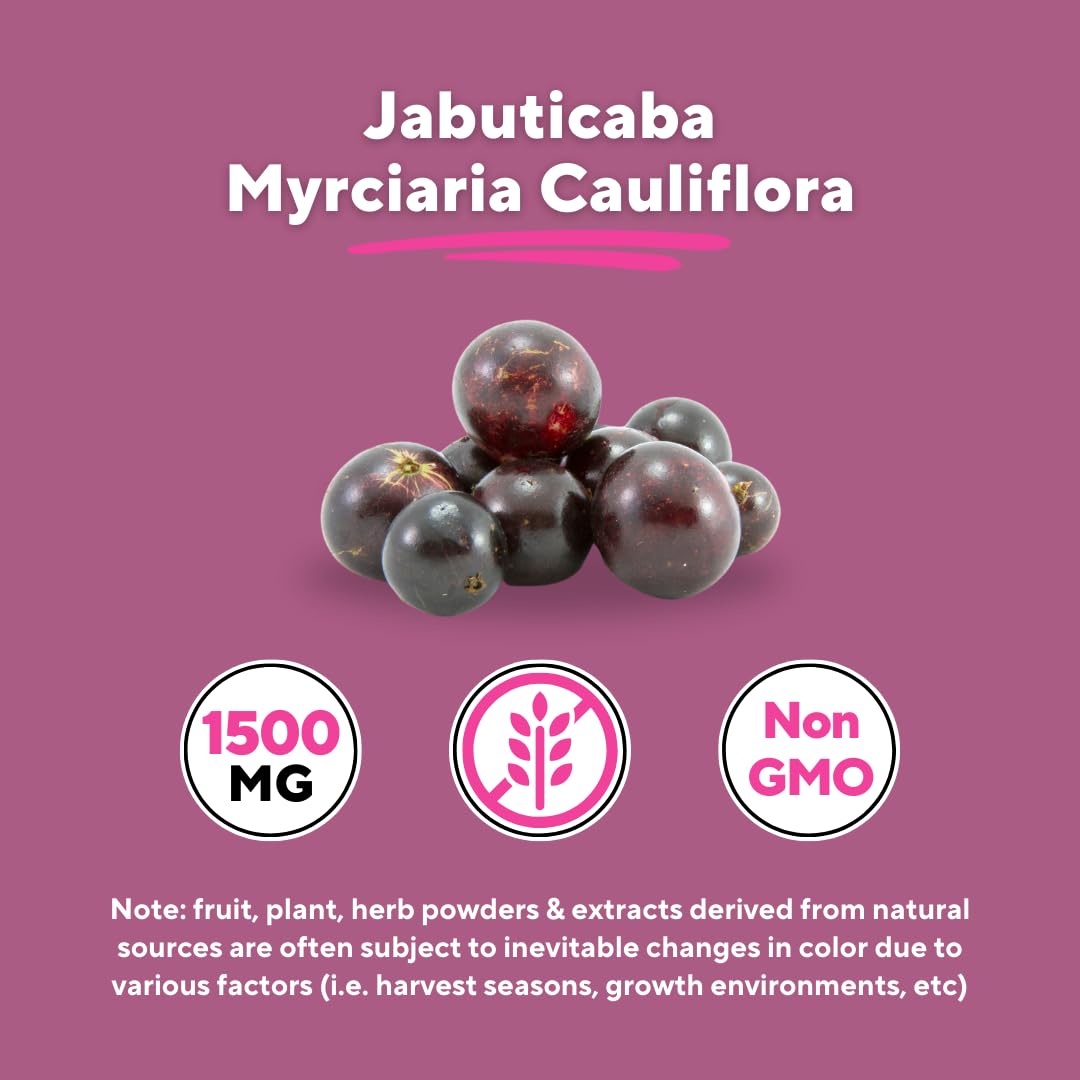 Vitapia Jabuticaba Fruit Powder Supplement for Antioxidant, Better Lung Health, Digestion, Immune Support - 1500mg Per Serving - 90 Vegan Capsules, Non-GMO, Gluten-Free - PrimeBioHealth - canada supplements