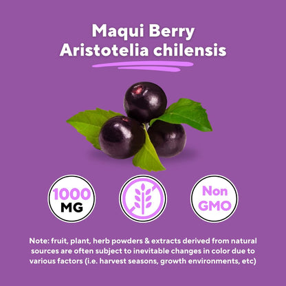 Vitapia Maqui Berry 1000mg - Maqui Berry Powder Supplement - Vegan Friendly, Non-GMO and Gluten-Free - 120 Veggie Capsules - PrimeBioHealth - canada supplements