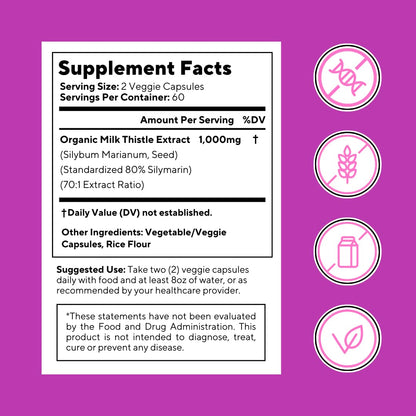 Vitapia Organic Artichoke Extract Supplement - Liver Cleanse Detox & Repair, Liver Health, Digestion, Antioxidant Support - 120 Vegan Capsules, Non GMO, Gluten Free - PrimeBioHealth - canada supplements
