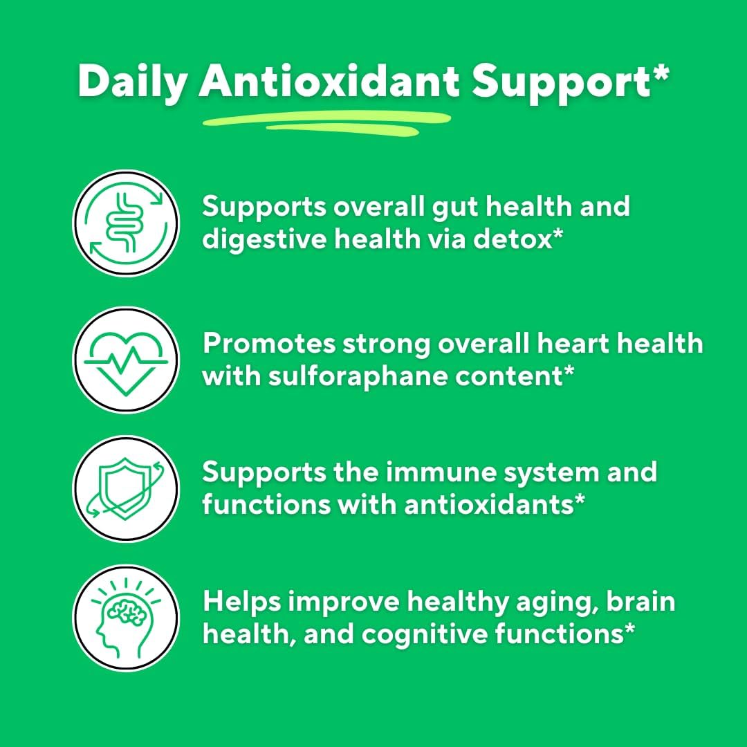 Vitapia Organic Broccoli Sprout Powder for Sulforaphane, Antioxidant, Brain, Skin, Heart Health Support - 100g Powder Supplement & 33 Day Supply - Non-GMO, Gluten-Free, Vegan-Friendly - PrimeBioHealth - canada supplements