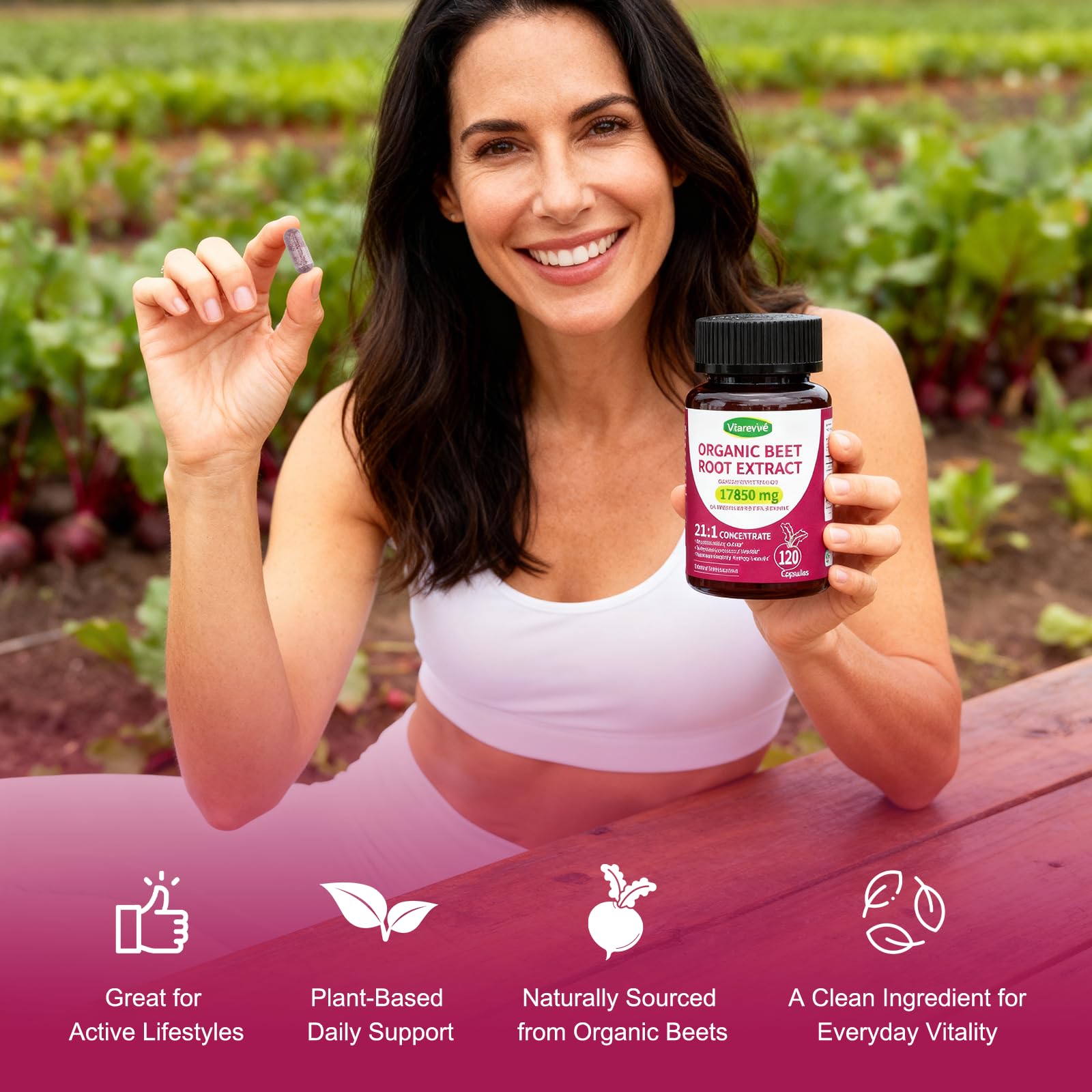 Vitarevive Organic Beet Root Capsules with Beetroot Extract 17850mg 21:1 Concentrated Beetroot Supplement Supports Circulation and Nitric Oxide - PrimeBioHealth - canada supplements