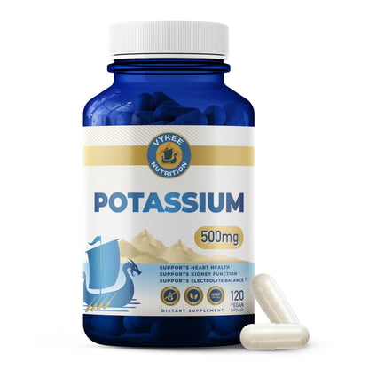 Vykee Nutrition Potassium Citrate Capsules - Supplements for Electrolyte Balance, Muscle & Heart Health - Vegan, Non-GMO, - PrimeBioHealth - canada supplements