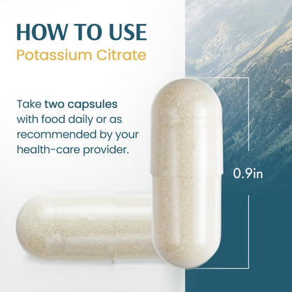 Vykee Nutrition Potassium Citrate Capsules - Supplements for Electrolyte Balance, Muscle & Heart Health - Vegan, Non-GMO, - PrimeBioHealth - canada supplements
