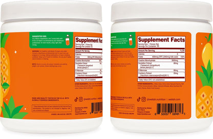 Wellah Creatine for Women - Creatine Monohydrate with Dandelion & Cranberry Extract (50 Servings, Strawberry Lemonade) | Creatine Monohydrate with Dandelion & Cranberry Extract - PrimeBioHealth - canada supplements