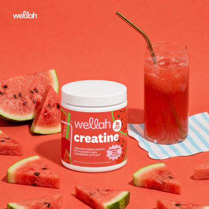 Wellah Creatine for Women - Creatine Monohydrate with Dandelion & Cranberry Extract (50 Servings, Strawberry Lemonade) | Creatine Monohydrate with Dandelion & Cranberry Extract - PrimeBioHealth - canada supplements