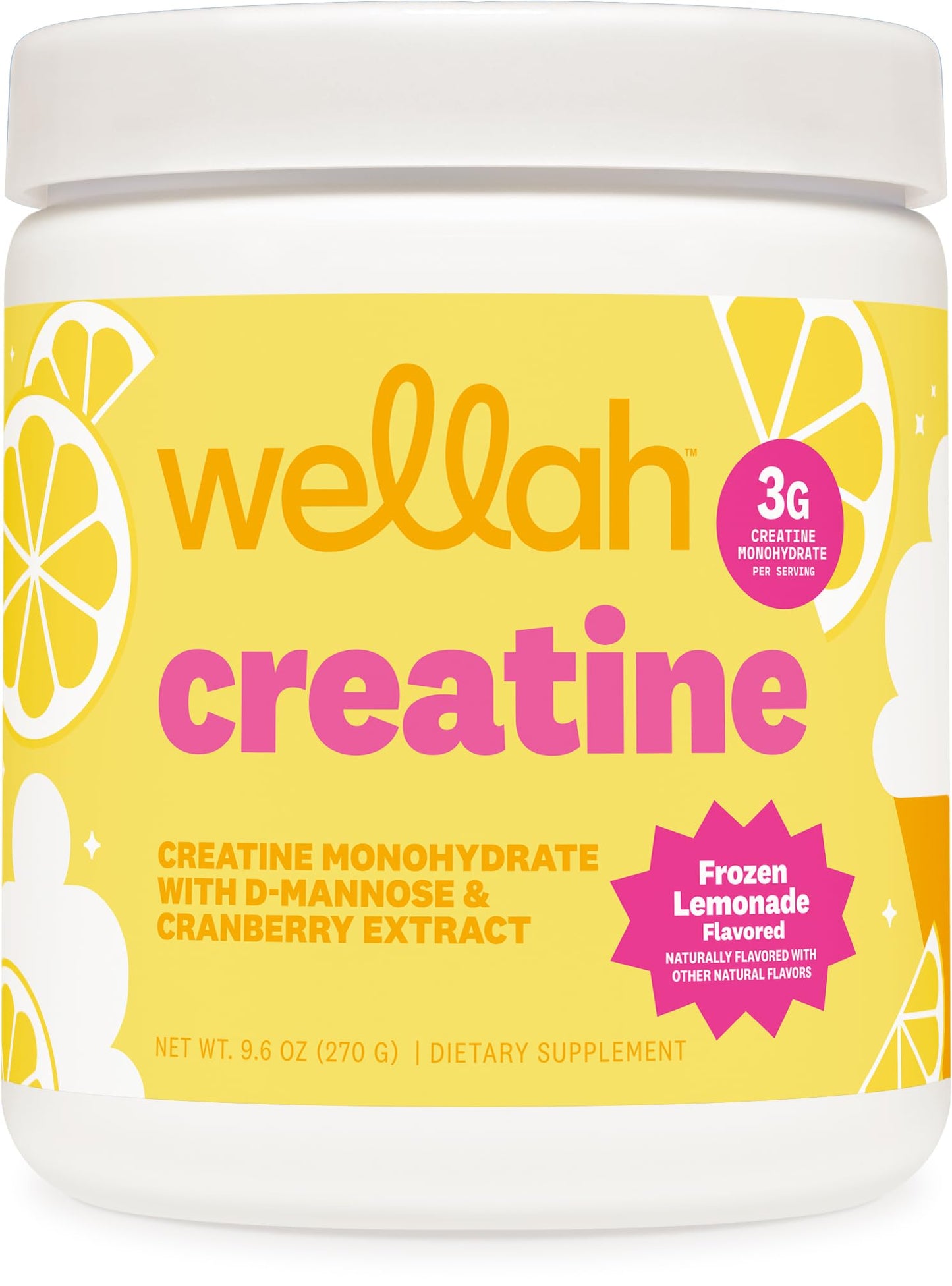 Wellah Creatine for Women - Creatine Monohydrate with Dandelion & Cranberry Extract (50 Servings, Strawberry Lemonade) | Creatine Monohydrate with Dandelion & Cranberry Extract - PrimeBioHealth - canada supplements